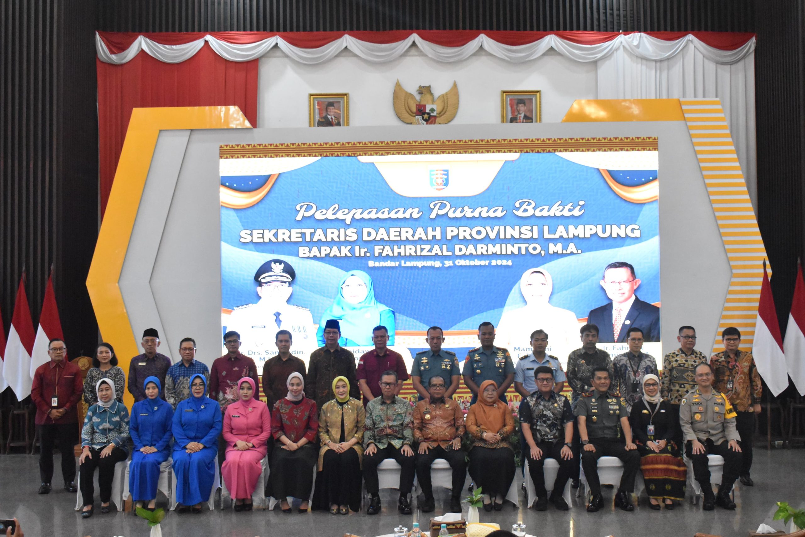 Danrem 043/Gatam Ucapkan Selamat Atas Purna Bakti Sekda Provinsi Lampung Ir. Fahrizal Darminto