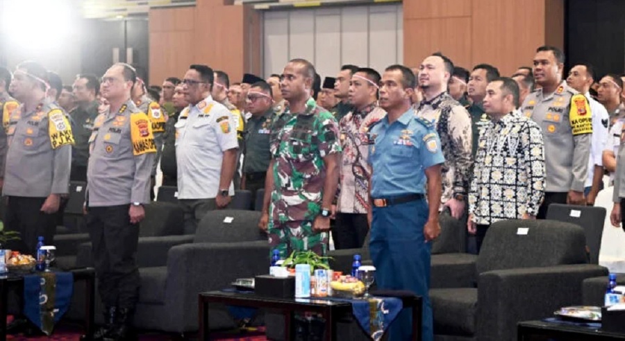 Plt Bupati Lampung Selatan Hadiri Apel 3 Pilar Pilkada Serentak Provinsi Lampung