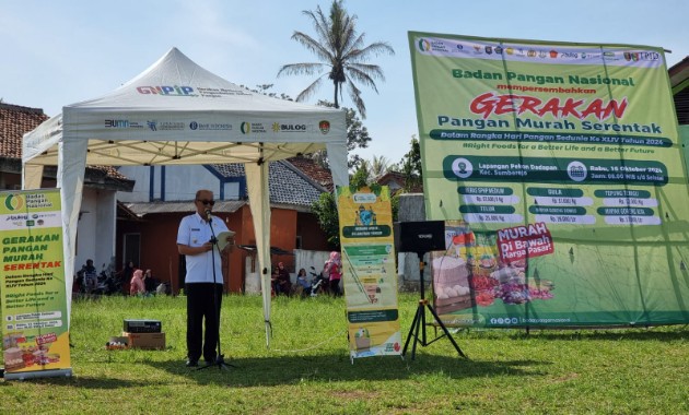 Pj. Bupati Hadiri Gerakan Pangan Murah (GPM) Serentak se-Indonesia oleh Badan Pangan Nasional Kabupaten Tanggamus