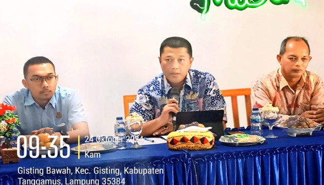 Asisten 2 Mewakili Pj. Bupati Membuka Rakor TPPS Kabupaten Tanggamus Tahun 2024