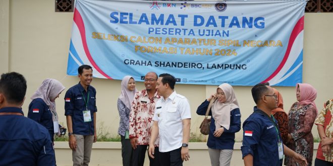 Pj.Bupati Marindo Pantau Pelaksanaan Tes CPNS Pemkab Pringsewu