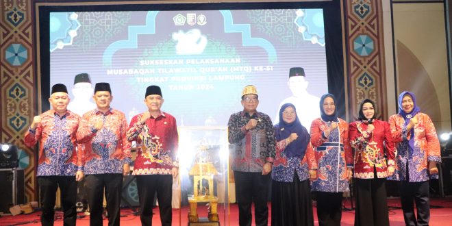 Pj. Gubernur Lampung Resmi Menutup MTQ ke-51 Tingkat Provinsi Lampung, Kota Bandar Lampung Raih Juara Umum