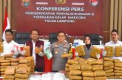 Sebulan Terakhir, Polda Lampung Sikat Peredaran Narkotika Rp14,7 Miliar