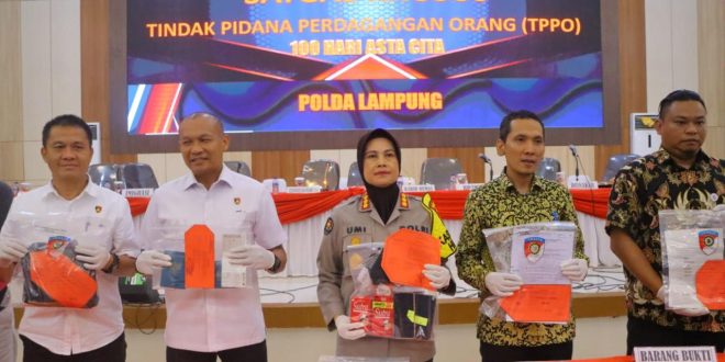 Program Asta Cita : Polda Lampung Amankan 15 Pelaku Perdagangan Orang