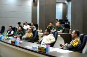 Danrem 043/Gatam Bersama Kapolda Lampung Ikuti Rakor Terkait Perkembangan Situasi Dan Keamanan Menjelang Pilkada Serentak 2024