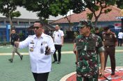 Danrem 043/Gatam Bersama Forkopimda Provinsi Lampung Tinjau Dua TPS Di Bandar Lampung