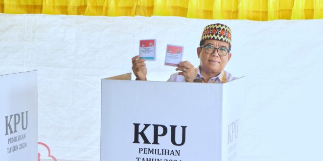 Pj. Gubernur Lampung Samsudin Gunakan Hak Pilih dan Tinjau Pelaksanaan Pilkada Serentak 2024