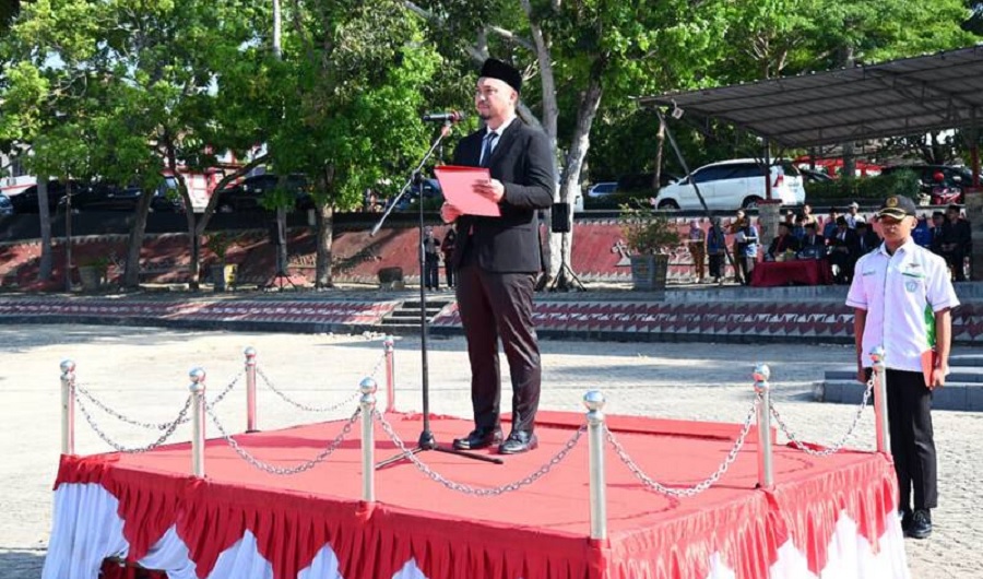 Plt Bupati Lampung Selatan Pandu Kesuma Pimpin Upacara Hari Sumpah Pemuda Ke-96