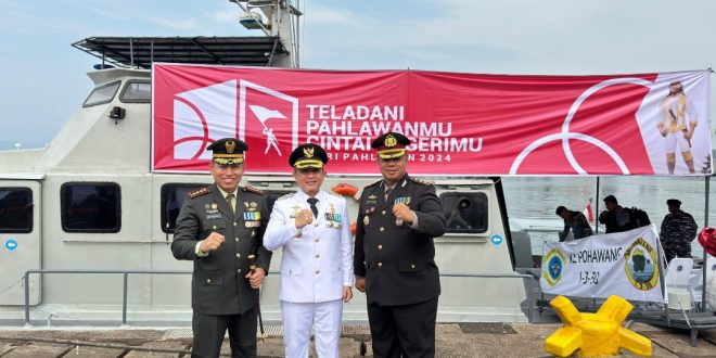 Waka Polresta Bandar Lampung Hadiri Upacara Tabur Bunga di Laut Peringati Hari Pahlawan 2024