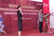 Pj. Bupati Tanggamus Hadiri Rakor Pendistribusian Logistik Pilkada