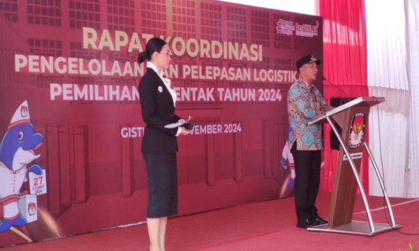 Pj. Bupati Tanggamus Hadiri Rakor Pendistribusian Logistik Pilkada