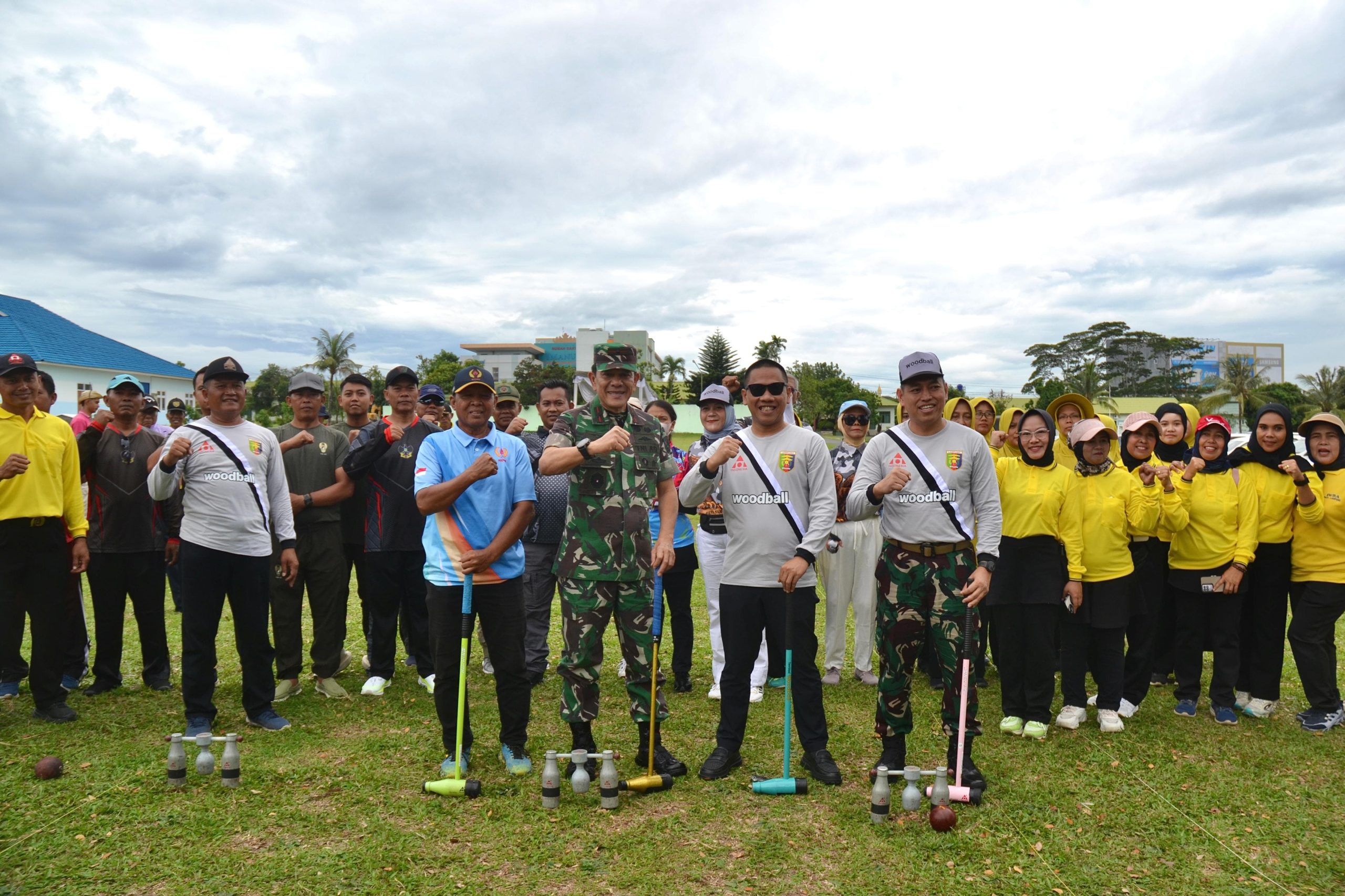Danrem 043/Gatam Hadiri Pembukaan Kejuaraan Woodball Gubernur Cup Tahun 2024