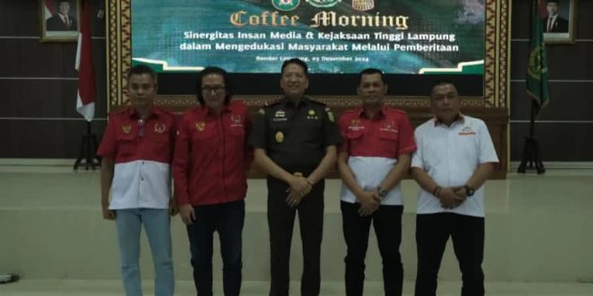 Kejati Lampung Coffee Morning Bersama Insan Media, Bersinergi Bersama Mendukung Kinerja Kejaksaan