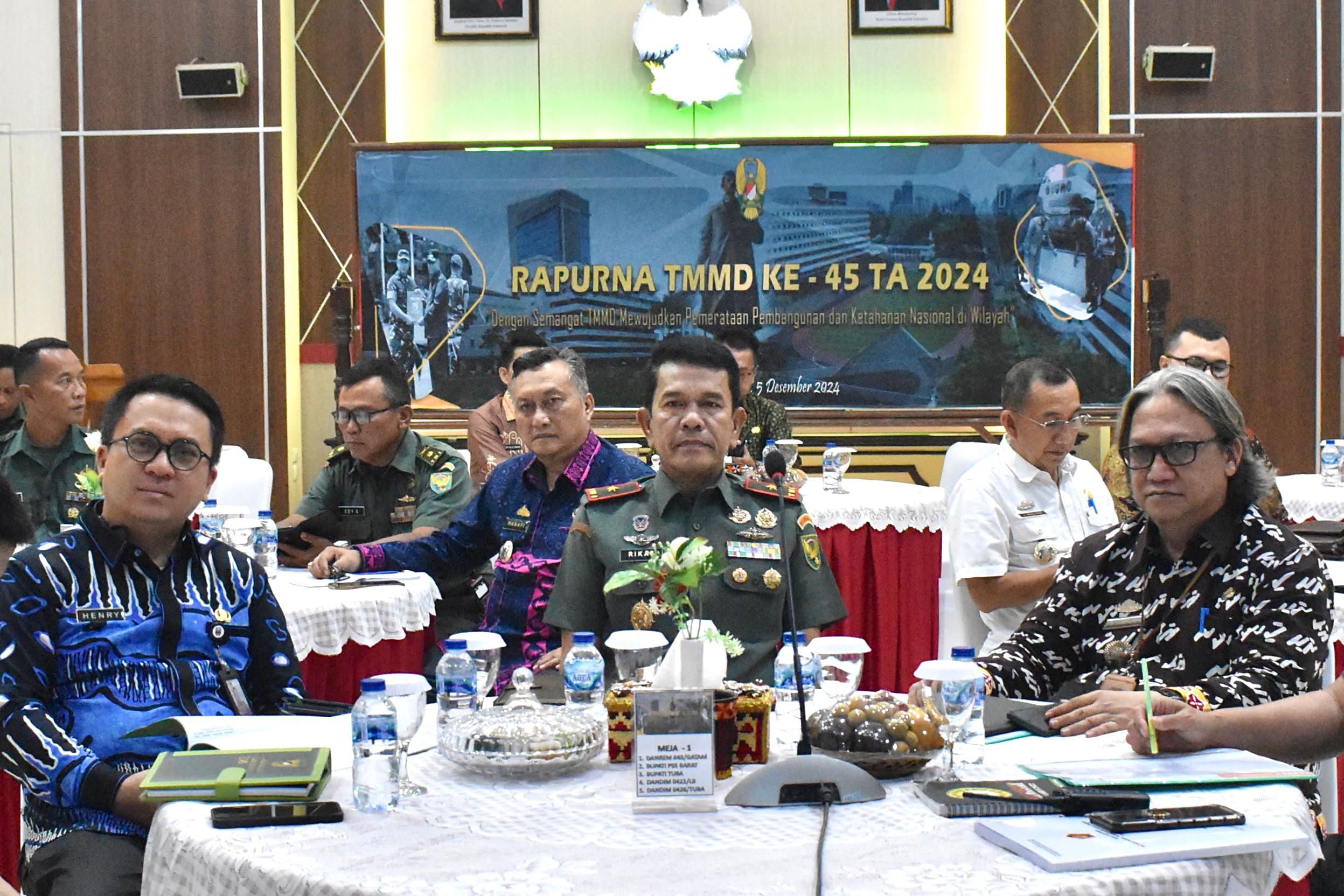 Danrem 043/Gatam Ikuti Rapat Paripurna TMMD Ke-45 TA. 2024