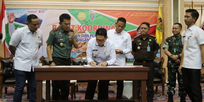 Rakor Swasembada Pangan Provinsi Lampung 2024, Pj. Sekdaprov Fredy Paparkan Peningkatan Produksi Padi Selama 4 Tahun Terakhir