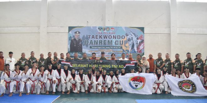 Liga Pelajar Taekwondo Danrem Cup 2024, Resmi Dibuka Danrem 043/Gatam