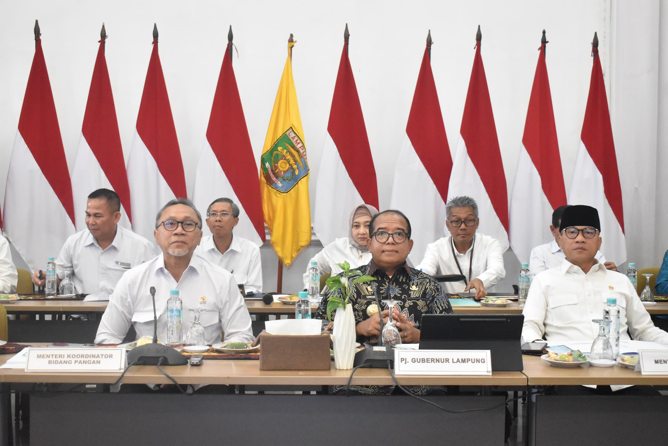 Danrem 043/Gatam Hadiri Rapat Koordinasi Bidang Pangan Bersama Menko Bidang Pangan RI