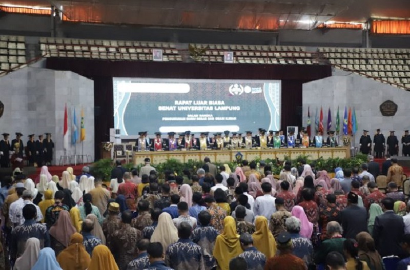 Sembilan Guru Besar Unila Dikukuhkan, Ini Daftarnya