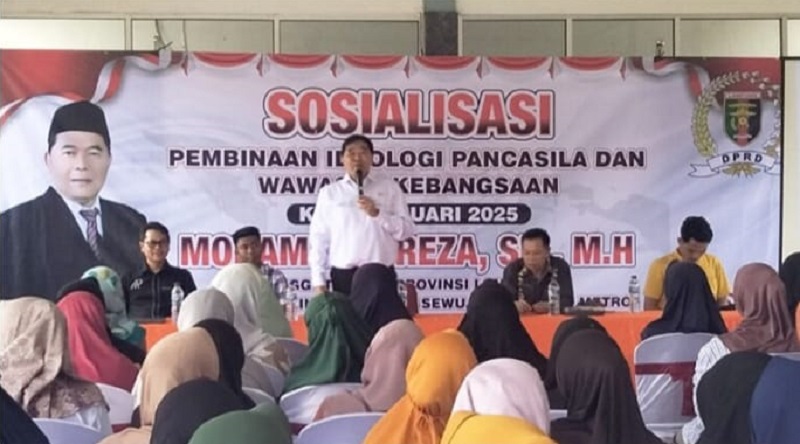 Anggota DPRD Lampung Muhammad Reza Sosialisasi Pembinaan IPWK di Pekon Sri Rahayu