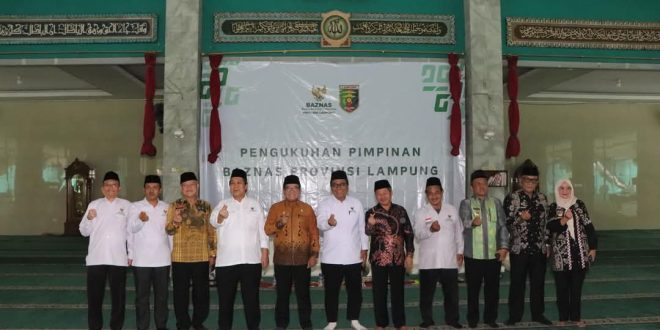 Pj. Gubernur Lampung Kukuhkan Pimpinan BAZNAS Provinsi Lampung Periode 2024-2027