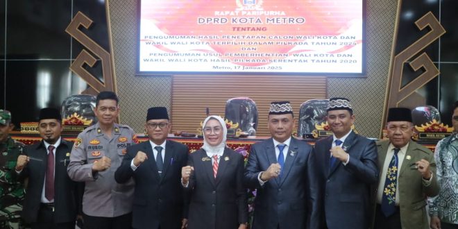 DPRD Kota Metro Tetapkan Bambang-Rafieq Sebagai Walikota & Wakil Walikota Metro