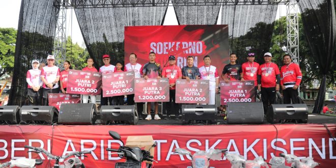 Pj. Gubernur Samsudin Bersama Gubernur Lampung Terpilih Rahmat Mirzani Djausal Ikut Memeriahkan Soekarno Fun Run