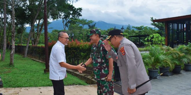 Danrem 043/Gatam Dampingi Menko Pangan RI Tinjau Lokasi Banjir di Palas Lampung Selatan