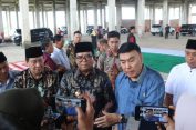 Pj. Gubernur Lampung & Sjachroedin Tinjau Pembangunan Masjid Al Hijrah di Kota Baru