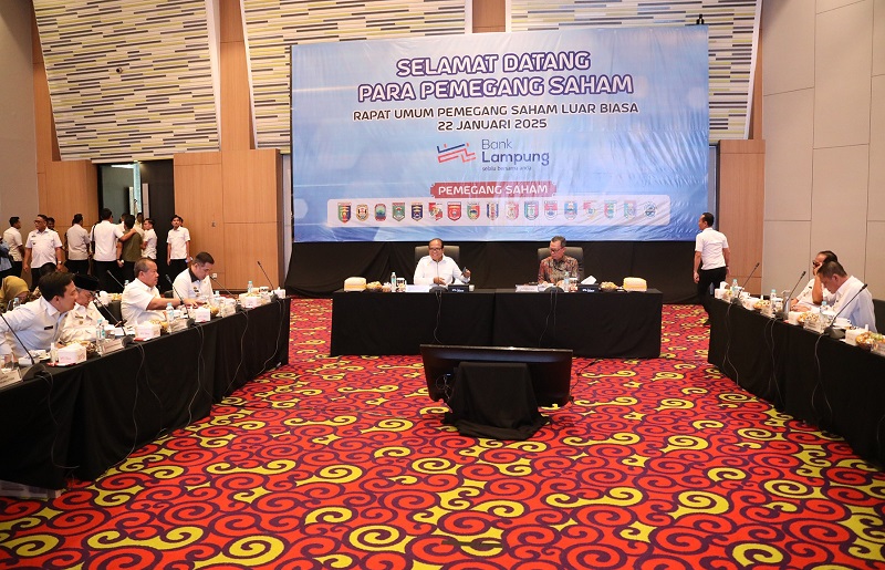 Pj Gubernur Hadiri RUPS-LB PT Bank Lampung, Tetapkan Mahdi Yusuf Sebagai Direktur Utama