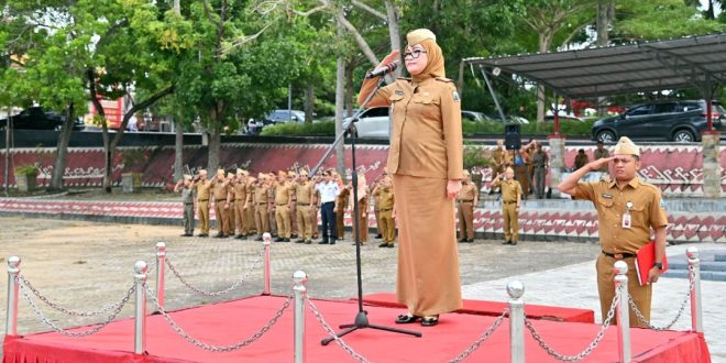 Pj Sekda Lampung Selatan Pimpin Apel Pertama di Tahun 2025