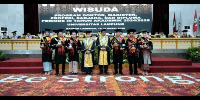 Sebanyak 717 Wisudawan Unila Ikuti Prosesi Wisuda