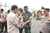 Kasrem 043/Gatam Dampingi Kasdam II/Swj, Sambut Kunker Mentan RI di Wilayah Provinsi Lampung