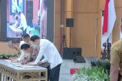 Pemprov Lampung Ikuti Rakor Pengendalian Inflasi dan Penandatanganan MoU Pengawasan Perizinan