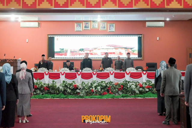 DPRD Kabupaten Pesawaran Gelar Rapat Paripurna Penyampaian Nota Pengantar 4 Ranperda