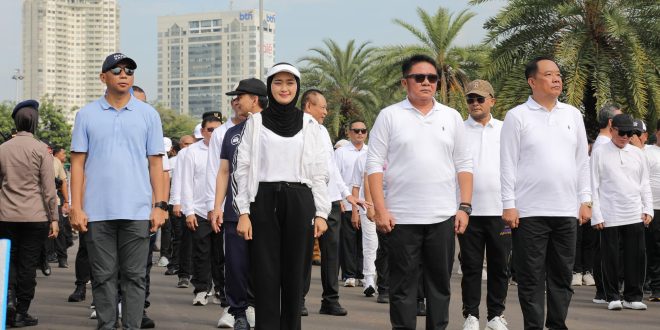 Gubernur Lampung Terpilih Rahmat Mirzani Djausal dan Wakil Gubernur Terpilih Jihan Nurlela Jalani Gladi Kotor Pelantikan di Halaman Monas Jakarta Pusat