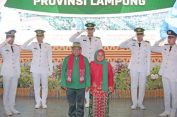 Pemprov Lampung Gelar Acara Pelepasan Pj. Gubernur Lampung Samsudin dan Pj. Ketua TP PKK Ibu Maidawati Retnoningsih