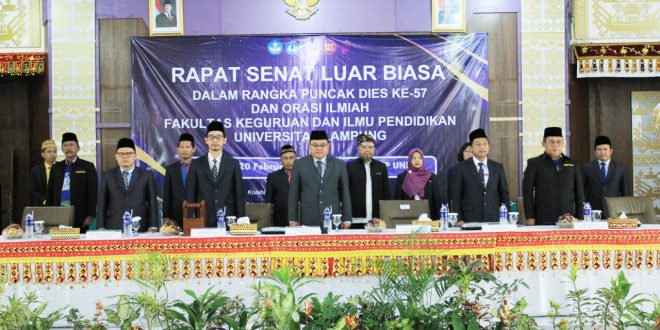 FKIP Unila Rayakan Dies Natalis ke-57 Dengan Orasi Ilmiah dan Capaian Gemilang