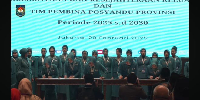 Ibu Tri Tito Karnavian Lantik Ibu Purnama Wulan Sari Mirzani Djausal sebagai Ketua TP. PKK dan Ketua TP Posyandu Provinsi Lampung