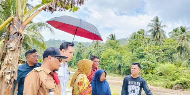 Anggota DPRD Provinsi Lampung Elly Wahyuni Bersama Kades Umbul Limus Tinjau Lokasi Banjir