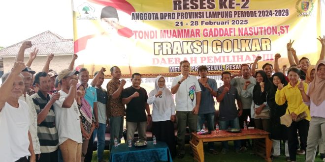 Anggota DPRD Lampung Fraksi Golkar Gelar Reses ke-2