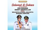 Selamat… Eva Dwiana – Deddy Dilantik Jadi Walikota & Wakil Walikota Bandar Lampung