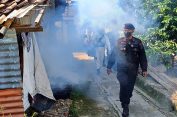Cegah DBB, Polda Lampung Fogging Ratusan Rumah di Bandar Lampung