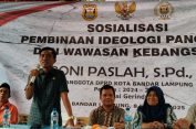 Asroni Paslah Sosialisasikan Pancasila dan Wawasan Kebangsaan di Bandar Lampung
