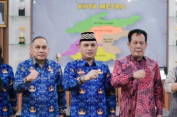 Walikota Metro Bersama Bawaslu, Jalin Keakraban Lewat Audiensi