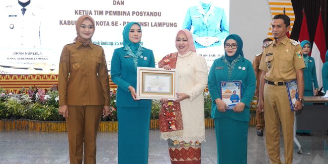 Hj. Siti Mahmudah Saleh Resmi Dilantik Sebagai Ketua TP PKK & Ketua Tim Pembina Posyandu Tanggamus