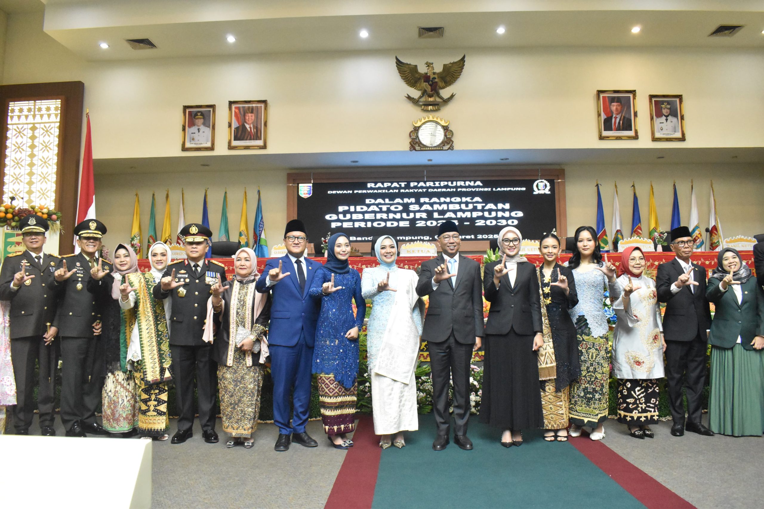 Danrem 043/Gatam Hadiri Sidang Paripurna DPRD Provinsi Lampung