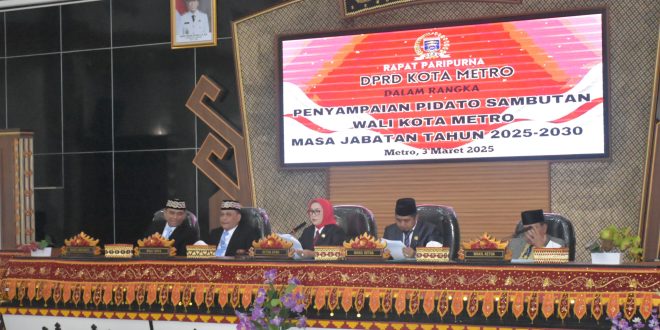 Rapat Paripurna DPRD Kota Metro sembilan program prioritas Bambang – Rafieq periode 2025 – 2030