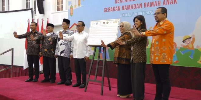 Pemprov Lampung Ikuti Deklarasi Bersama Gerakan Ramadan Ramah Anak Secara Daring