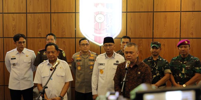 Gubernur Bersama Forkompimda Lampung Menyambut Mentri Dalam Negeri Dan Menteri Perhubungan Tinjau Kesiapan Mudik Lebaran 2025