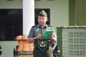 Upacara Bulanan Korem 043/Gatam, Siap Laksanakan Petunjuk Dan Arahan Pangdam II/Swj